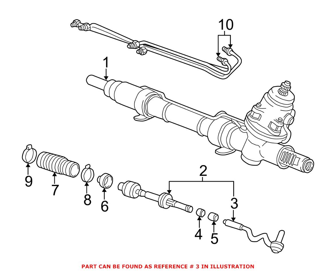 BMW Tie Rod End - Front Passenger Side Outer 32111139314